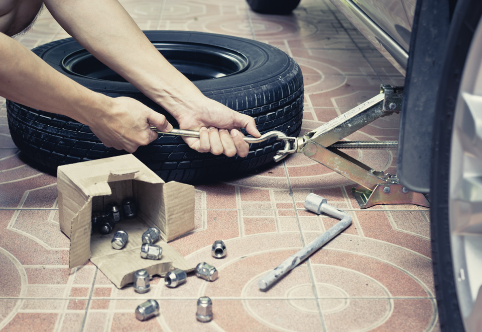 Jack up your vehicle before installing your custom wheels